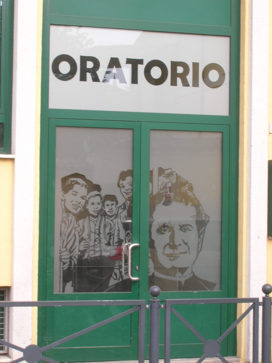 L'ingresso dell'oratorio San Giovanni Bosco di Gessate