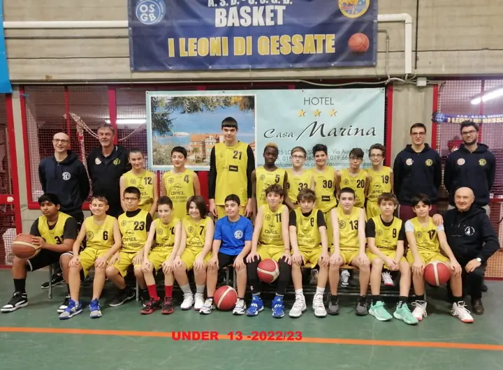 Foto di squadra Under 13, stagione 2022/2023